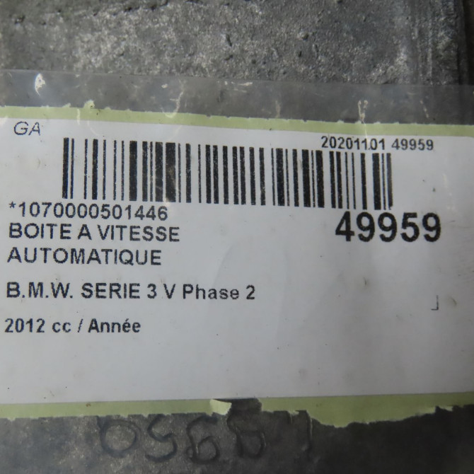 Boîte à vitesse automatique occasion B.M.W. SERIE 3 V CW300050M007 6