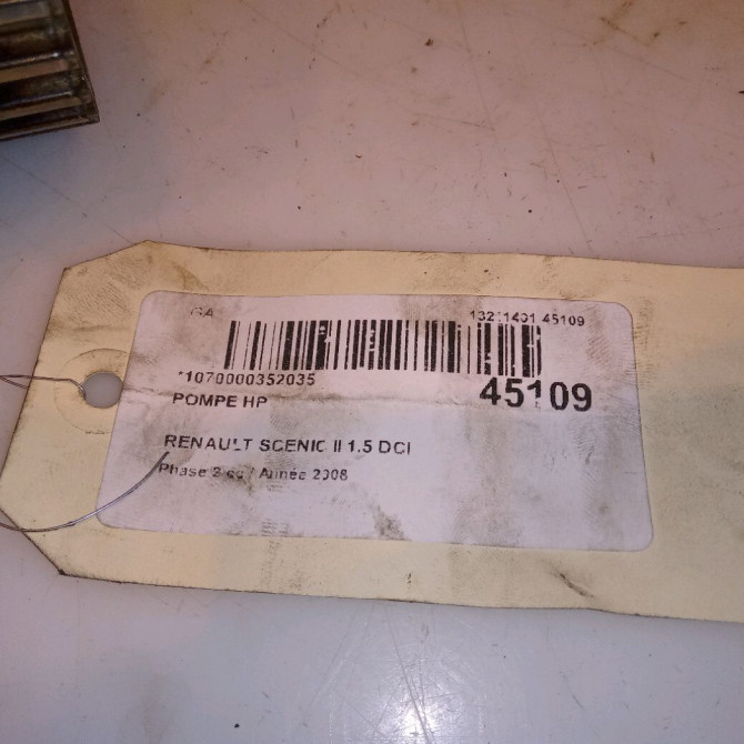 Pompe hp occasion RENAULT SCENIC II Phase 2 09-2006->04-2009 1.5 DCI 105ch 167008859R 8
