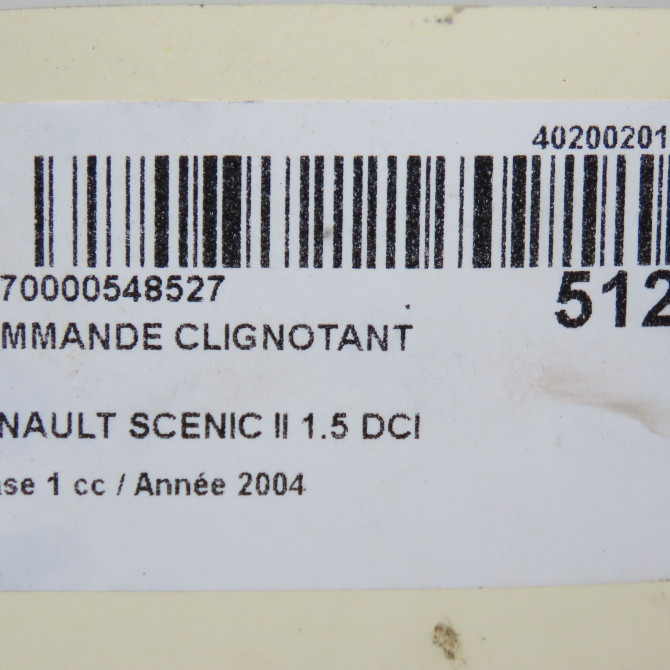 Commande clignotant occasion RENAULT SCENIC II Phase 1 03-2004->09-2006 1.5 DCI 100ch 7701060397 5