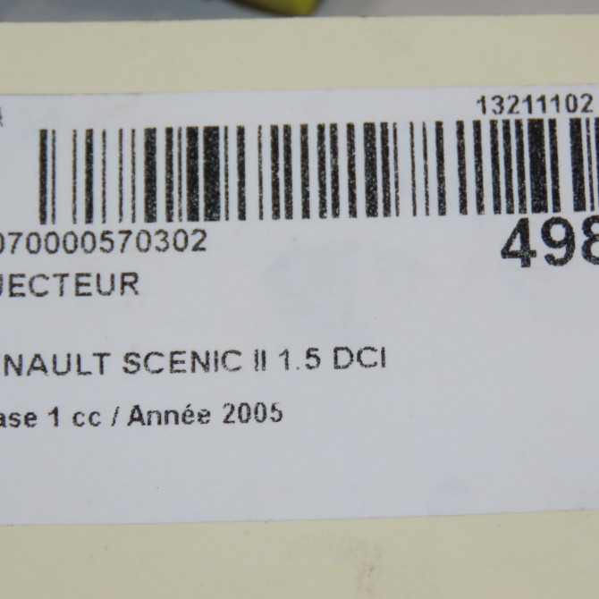 Injecteur occasion RENAULT SCENIC II Phase 1 03-2004->09-2006 1.5 DCI 105ch 5