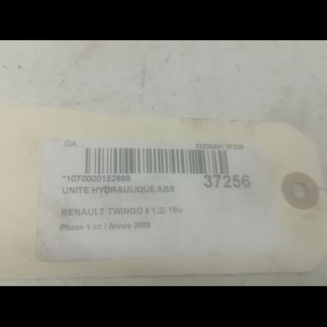 Unité hydraulique ABS occasion RENAULT TWINGO II Phase 1 06-2007->11-2011 1.2i 16v 75ch 8201078284 3