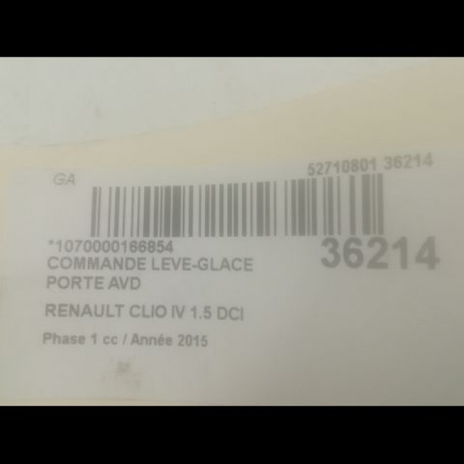 Commande lève-glace porte avant droite occasion RENAULT CLIO IV Phase 1 07-2012->... 1.5 DCI 90ch 254218614R 3
