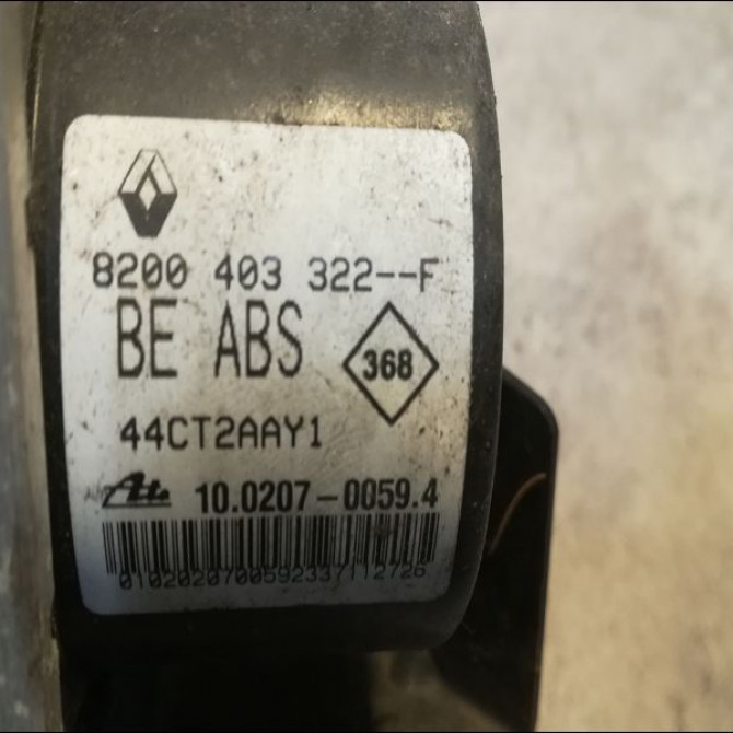 Unité hydraulique ABS occasion RENAULT TWINGO II Phase 1 06-2007->11-2011 1.2i 16v 75ch 8201078284 2
