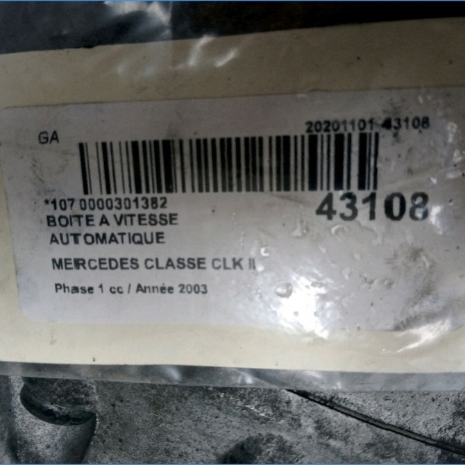 Boîte à vitesse automatique occasion MERCEDES CLASSE CLK II Phase 1 05-2002->12-2009 270 CDI 2112706301 6