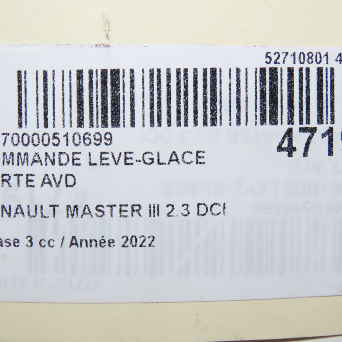 Commande lève-glace porte avant droite occasion  254218614R 5