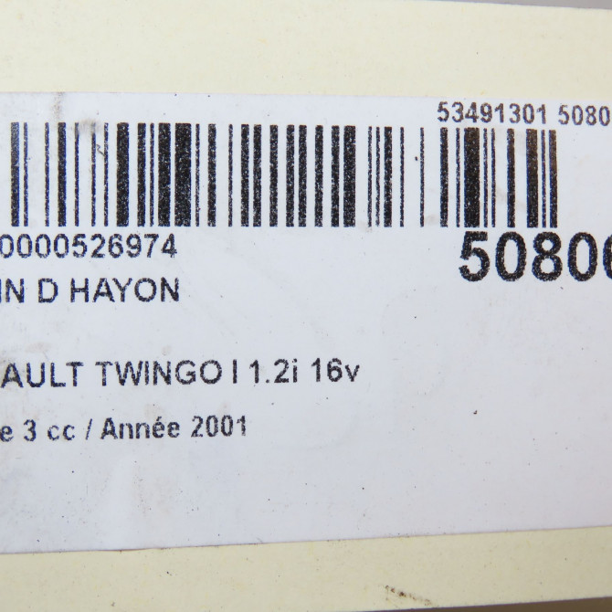 Verin droit hayon occasion RENAULT TWINGO I Phase 3 08-2000->06-2007 1.2i 16v 7700815135 3