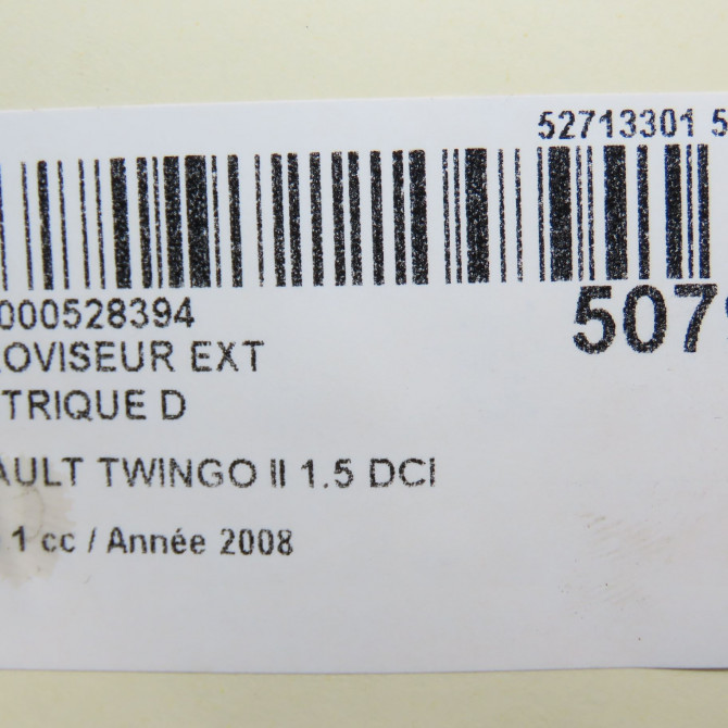 Retroviseur exterieur electrique droit occasion RENAULT TWINGO II Phase 1 06-2007->11-2011 1.5 DCI 65ch 7701067335 6