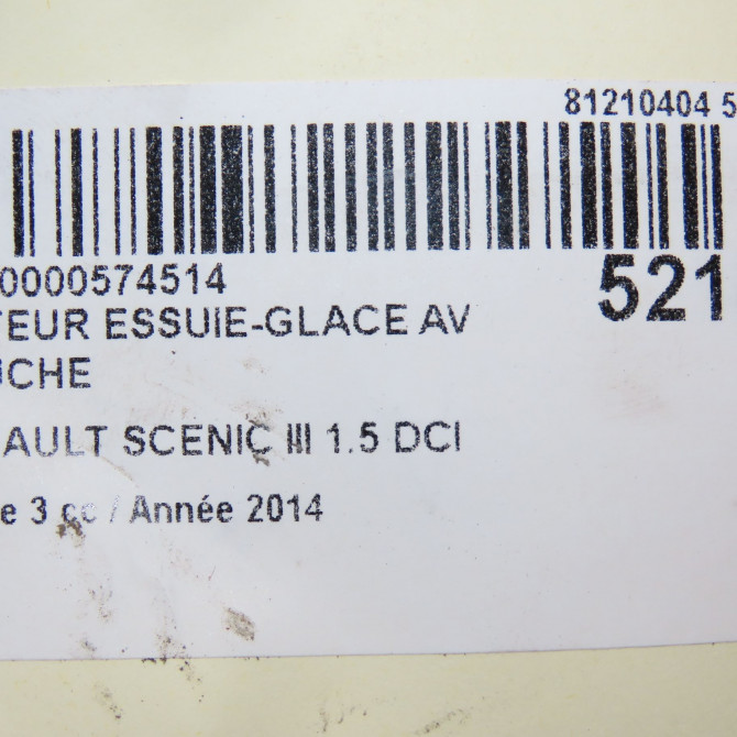 occasion RENAULT SCENIC III Phase 3 04-2013->... 1.5 DCI 110ch 288102466R 6