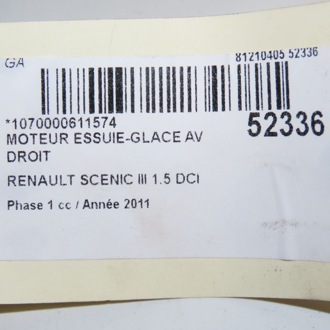 occasion RENAULT SCENIC III Phase 1 04-2009->11-2011 1.5 DCI 110ch 288106583R 5