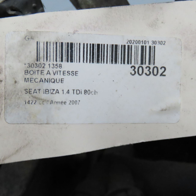 Boîte à vitesse mecanique occasion SEAT IBIZA III Phase 2 03-2006->06-2009 1.4 TDI 80ch 2R300041CX 6