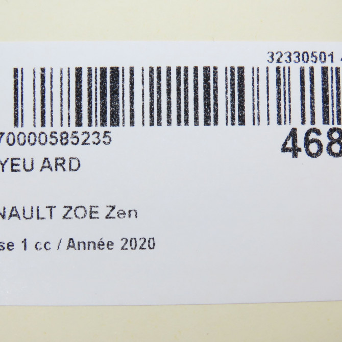 Moyeu ard occasion RENAULT ZOE Phase 1 10-2012->... Zen 432108576R 6