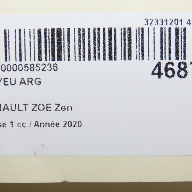 Moyeu arg occasion RENAULT ZOE Phase 1 10-2012->... Zen 432108576R 6