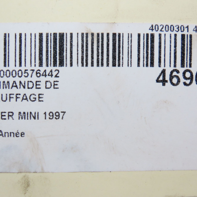 Commande de chauffage occasion ROVER MINI JFC101620PMA 5