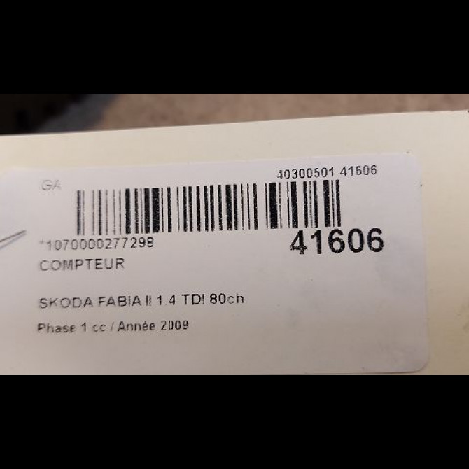 Compteur occasion SKODA FABIA II Phase 1 05-2007->03-2010 1.4 TDI 80ch 5J0920801CKD0 3
