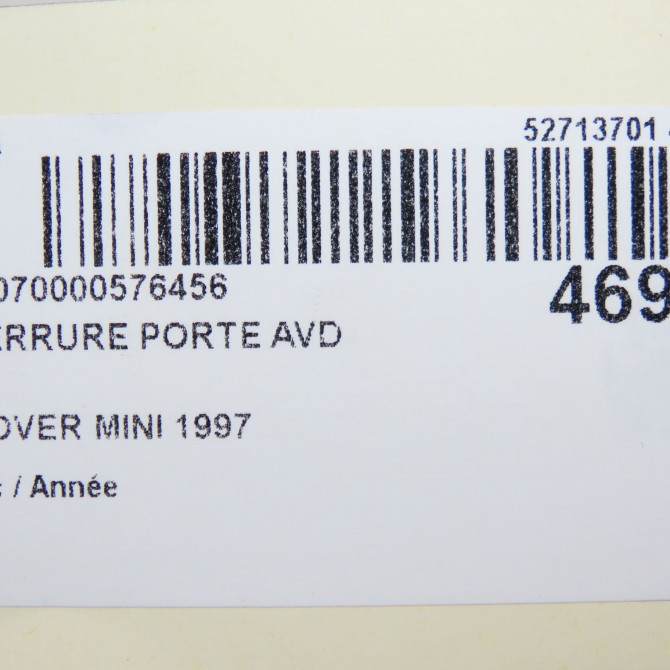 Serrure porte avd occasion ROVER MINI CZH3528 4