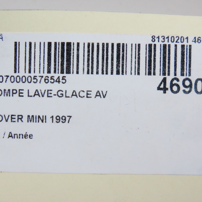 Pompe lave-glace avant occasion ROVER MINI 5