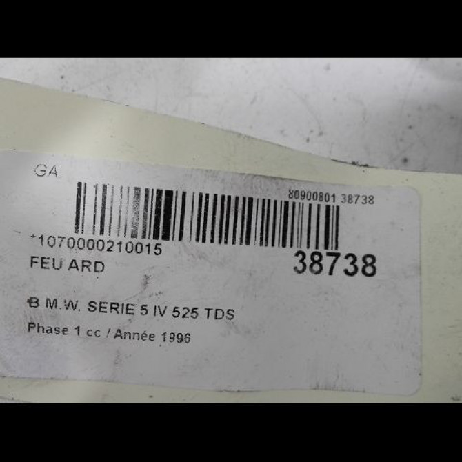 Feu arrière droit occasion B.M.W. SERIE 5 IV Phase 1 12-1995->07-2000 525 TDS 63216912424 3