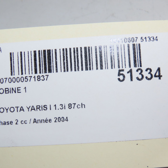 occasion TOYOTA YARIS I Phase 2 03-2003->12-2005 1.3i 87ch 9091902240 6