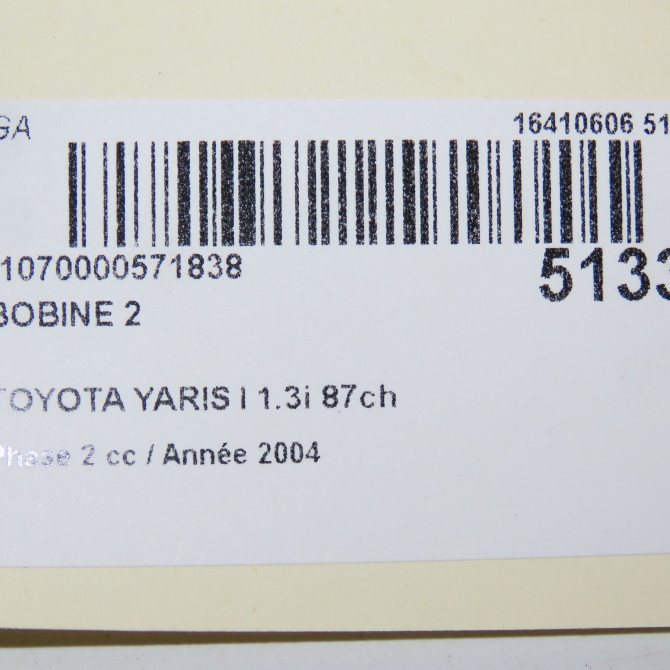 occasion TOYOTA YARIS I Phase 2 03-2003->12-2005 1.3i 87ch 9091902240 6