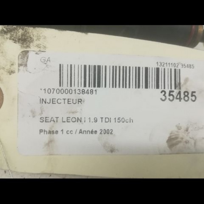 Injecteur occasion SEAT LEON I Phase 1 04-2000->10-2006 1.9 TDI 150ch 38130073AL 3