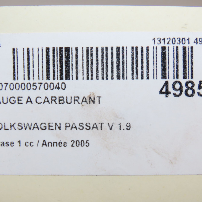 Jauge a carburant occasion VOLKSWAGEN PASSAT V Phase 1 03-2005->10-2010 1.9 TDI 105ch 3C0919673C 5