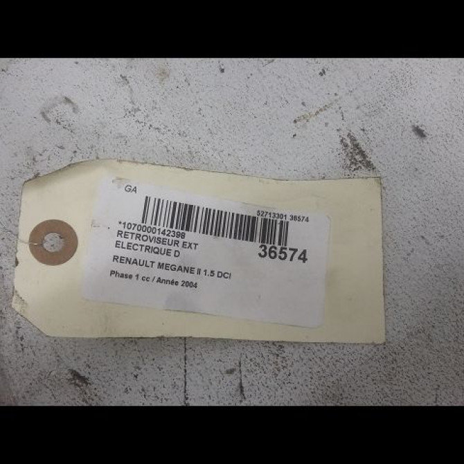 Retroviseur exterieur electrique droit occasion RENAULT MEGANE II Phase 1 09-2003->12-2005 1.5 DCI 100ch 7701068375 3