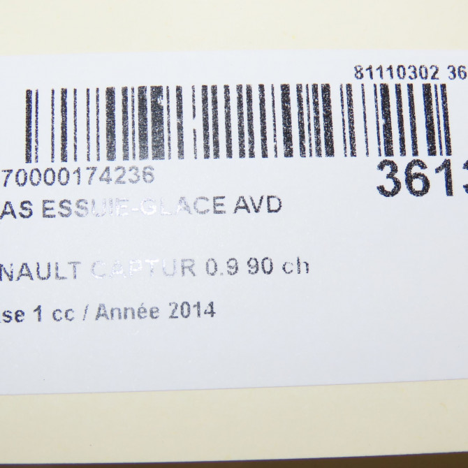 Bras essuie-glace avant droit occasion RENAULT CAPTUR Phase 1 02-2013->... 0.9 90 ch 288810288R 4