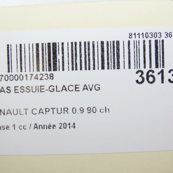 Bras essuie-glace avant gauche occasion RENAULT CAPTUR Phase 1 02-2013->... 0.9 90 ch 288810288R 4