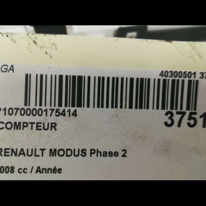 Compteur occasion RENAULT MODUS Phase 2 01-2008->12-2012 8200668077 3