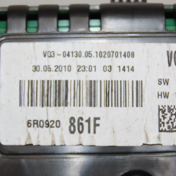 Compteur occasion VOLKSWAGEN POLO V POLO V Phase 1 2009-09-01->2014-05-31 1.6 TDI 90ch 6R0920861F 4