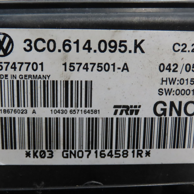 Unité hydraulique ABS occasion VOLKSWAGEN PASSAT V Phase 1 03-2005->10-2010 1.9 TDI 105ch 3C0614095NBEF 5
