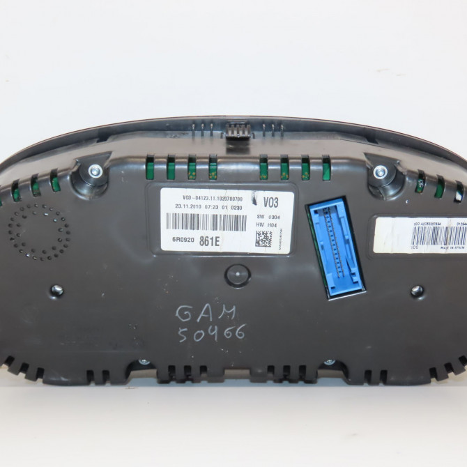 Compteur occasion VOLKSWAGEN POLO V POLO V Phase 1 2009-09-01->2014-05-31 1.2 TDI 75ch 6R0920861E 2