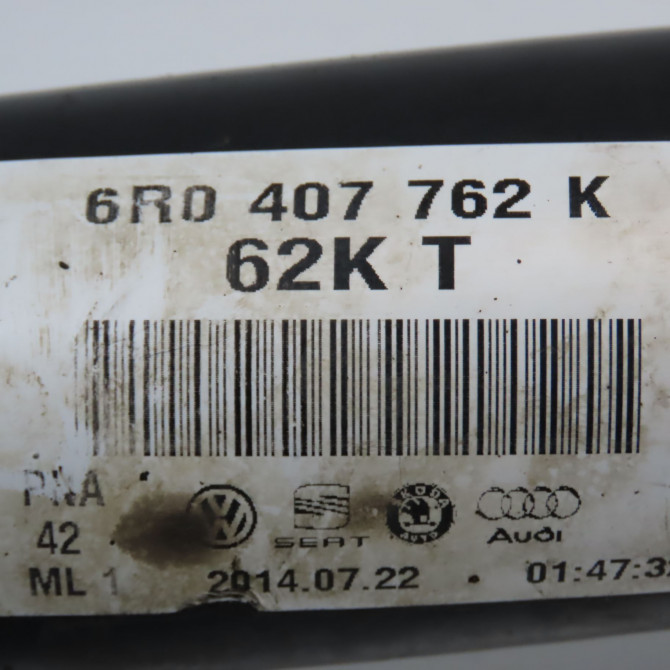 Transmission avant droite occasion VOLKSWAGEN POLO V Phase 2 02-2014->... 1.2i 90ch 6R0407762K 4