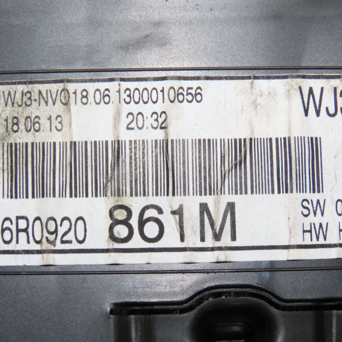 Compteur occasion VOLKSWAGEN POLO V POLO V Phase 1 2009-09-01->2014-05-31 1.6 TDI 90 6R0920861M 4