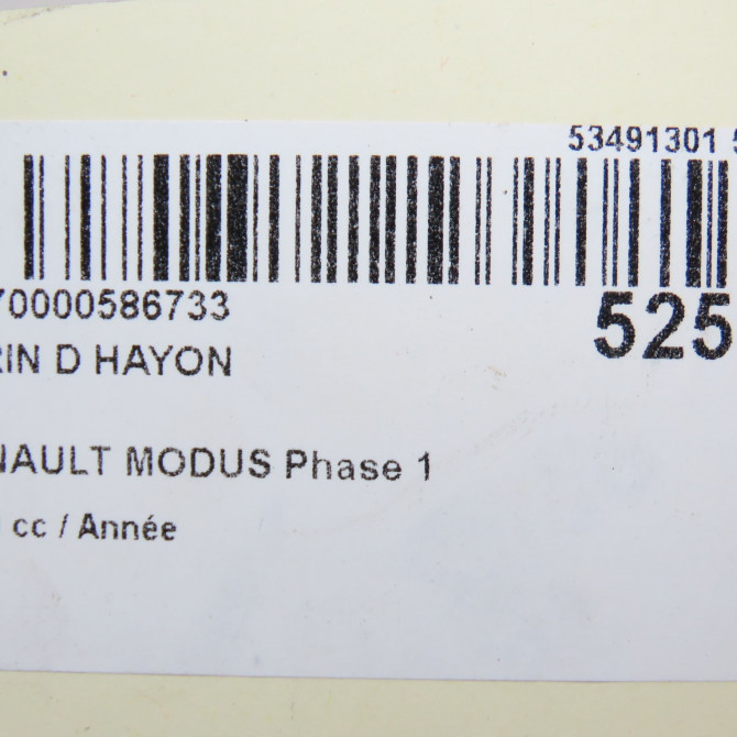 Verin droit hayon occasion RENAULT MODUS Phase 1 09-2004->12-2007 8200665709 3