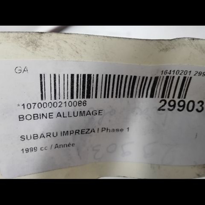 Bobine allumage occasion SUBARU IMPREZA I Phase 1 06-1993->09-2000 5