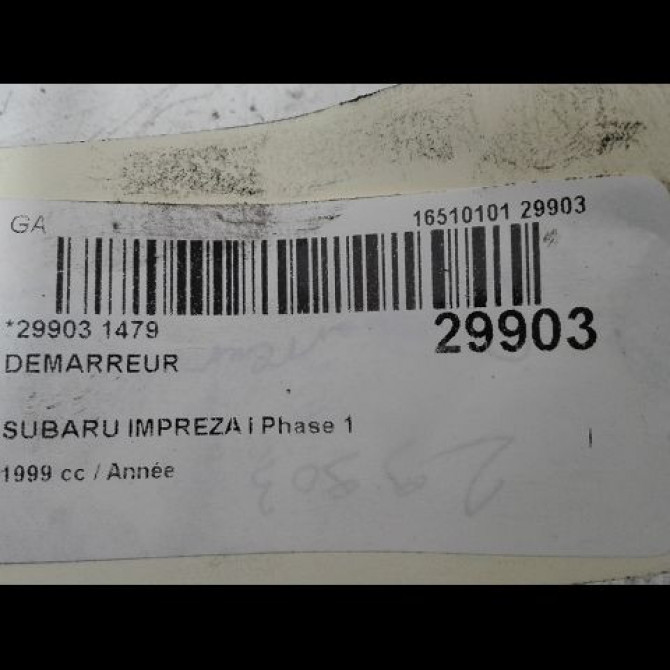 Démarreur occasion SUBARU IMPREZA I Phase 1 06-1993->09-2000 4