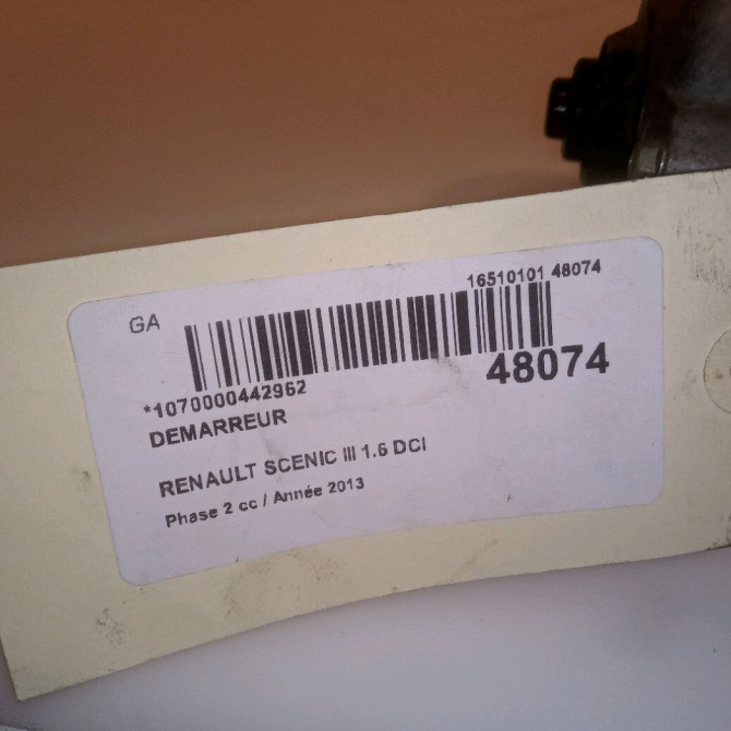 Démarreur occasion RENAULT SCENIC III Phase 2 12-2011->03-2013 1.6 DCI 130ch 233009590R 8