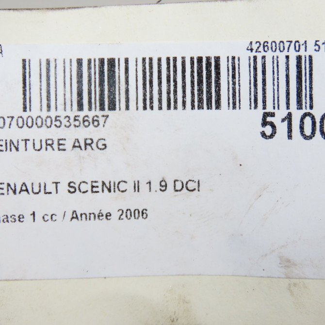 Ceinture arrière gauche occasion RENAULT SCENIC II Phase 1 03-2004->09-2006 1.9 DCI 125ch 8200798398 7