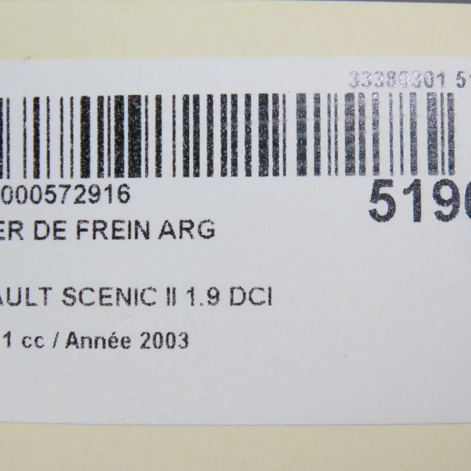 Etrier de frein arrière gauche occasion RENAULT SCENIC II Phase 1 03-2004->09-2006 1.9 DCI 120ch 7701208256 6