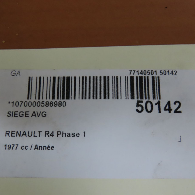 Siège avant gauche occasion RENAULT R4 Phase 1 01-1978->12-1992 6