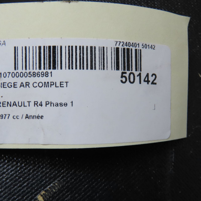 Siege ar complet occasion RENAULT R4 Phase 1 01-1978->12-1992 3