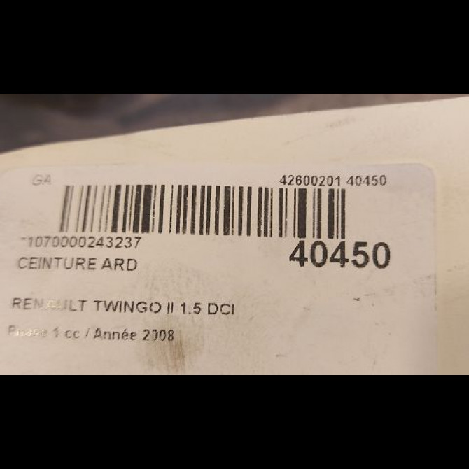 Ceinture arrière droite occasion RENAULT TWINGO II Phase 1 06-2007->11-2011 1.5 DCI 65ch 8200532117 4