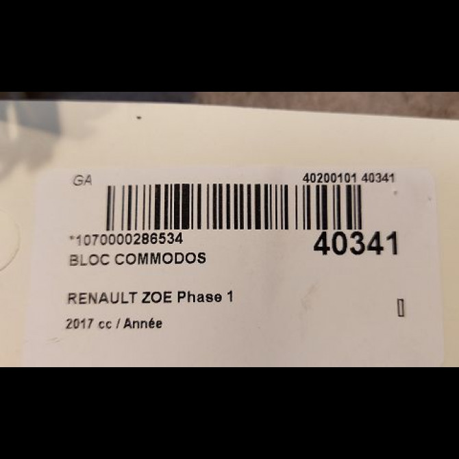 Bloc commodos occasion RENAULT ZOE Phase 1 10-2012->... 5