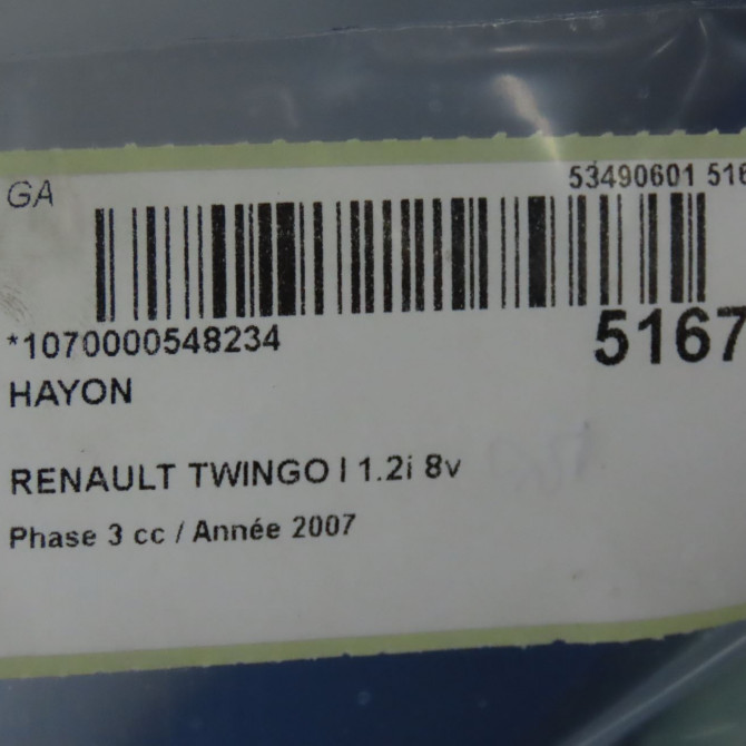 Hayon occasion RENAULT TWINGO I Phase 3 08-2000->06-2007 1.2i 8v 60ch 7751475414 4