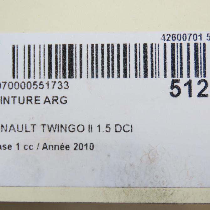 Ceinture arrière gauche occasion RENAULT TWINGO II Phase 1 06-2007->11-2011 1.5 DCI 65ch 8200813033 5