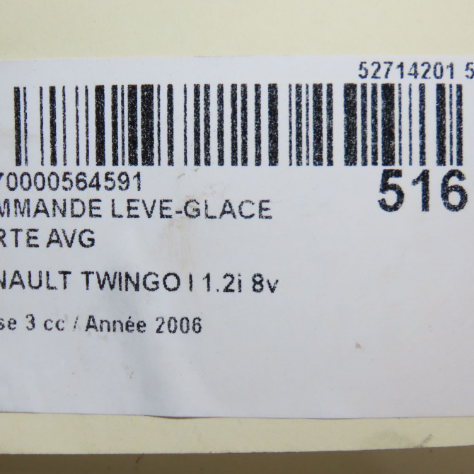 Commande lève-glace porte avant gauche occasion RENAULT TWINGO I Phase 3 08-2000->06-2007 1.2i 8v 60ch 8200189848 4