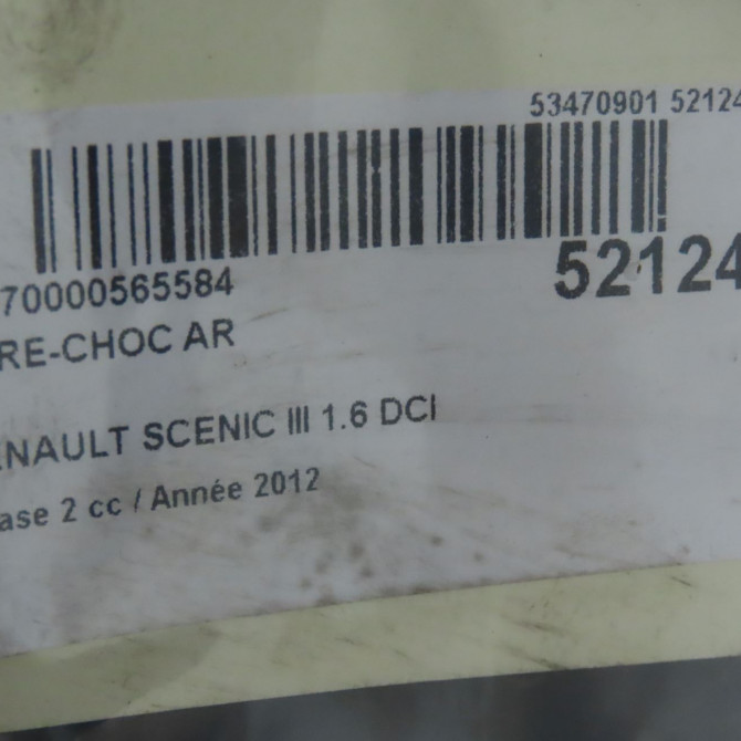 Pare-choc arrière occasion RENAULT SCENIC III Phase 2 12-2011->03-2013 1.6 DCI 130ch 850126081R 7
