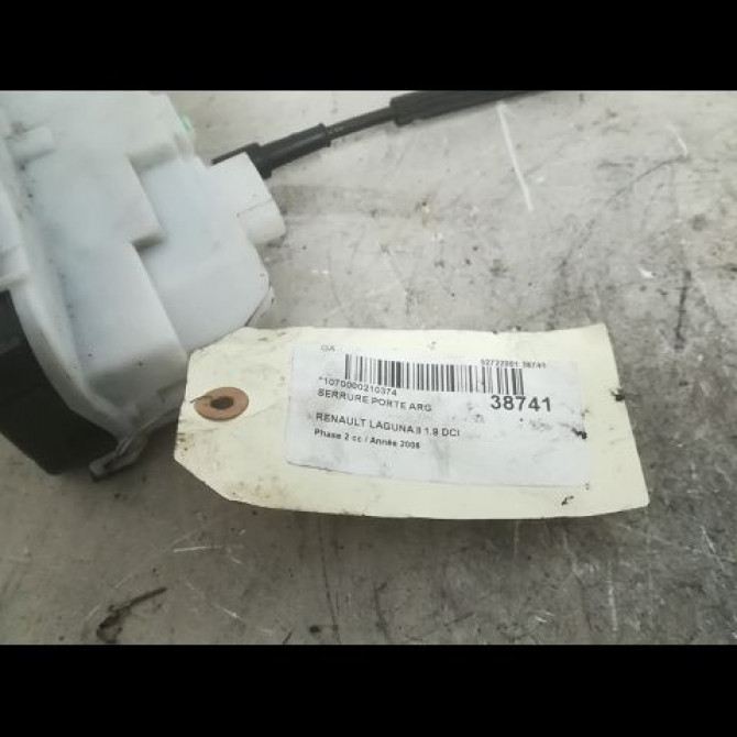 Serrure porte arg occasion RENAULT LAGUNA II Phase 2 03-2005->09-2007 1.9 DCI 125ch 8200000657 3