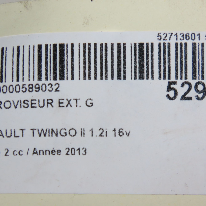 Retroviseur exterieur gauche occasion RENAULT TWINGO II Phase 2 12-2011->12-2014 1.2i 16v 75ch 963029147R 6